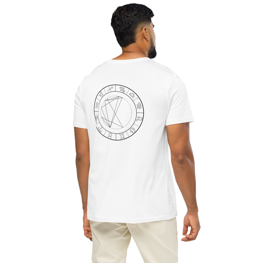 Camiseta Blanca Unisex Personalizada con Carta Astral | Origen Cósmico