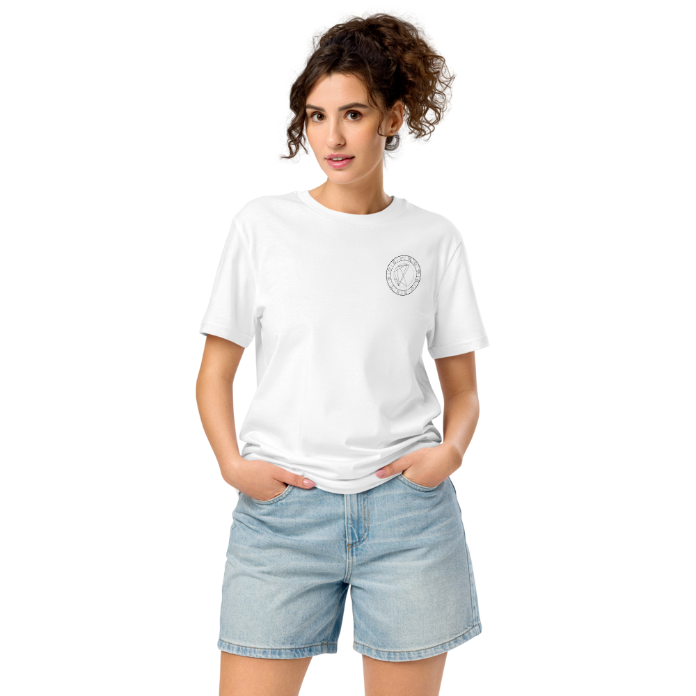 Camiseta Blanca Unisex Personalizada con Carta Astral | Origen Cósmico