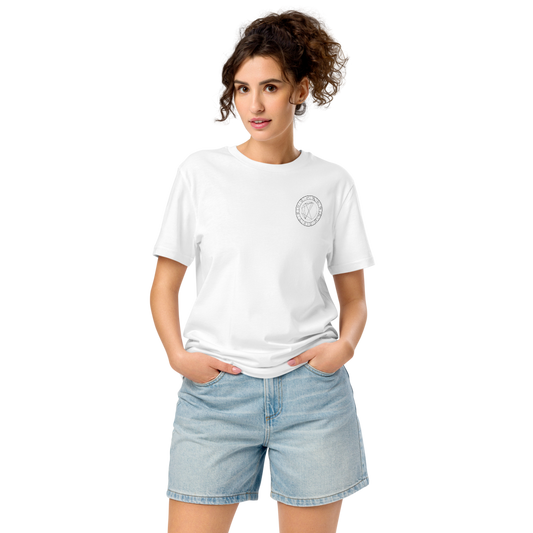 Camiseta Blanca Unisex Personalizada con Carta Astral | Origen Cósmico
